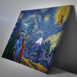 Happy Bonding Gintama Starry Night Canvas Print Wall Art Canvas Christmas Gift For Son Daughter