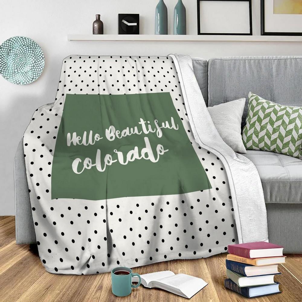 Hello Beautiful Colorado Fleece Throw Blanket Meaningful Gift For Halloween Christmas