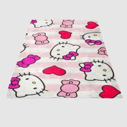 Hello Kitty Stripe Pink Soft Fleece Blanket Meaningful Gift For Halloween Christmas