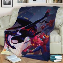 Heroes Of The Spiderverse Fleece Throw Blanket Meaningful Gift For Halloween Christmas
