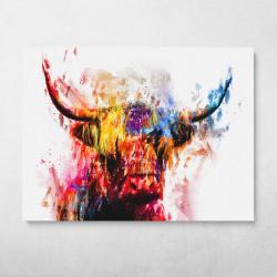 Highland Cow Wall Art Canvas Meaning Gift For Birthday Christmas