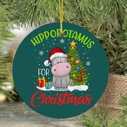 Hippopatamus For Christmas 2022 Ornament Perfect And Unique Gifts For Family On Christmas Holiday