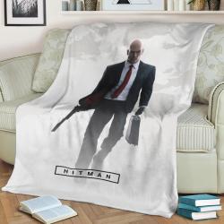 Hitman Fleece Throw Blanket Meaningful Gift For Halloween Christmas