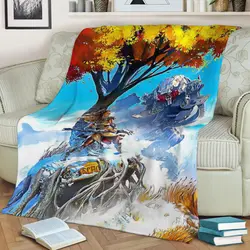 Horizon Zero Dawn Fleece Throw Blanket Meaningful Gift For Halloween Christmas