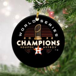 Houston Astros 2022 World Series Champions Signature Christmas Ornament Perfect And Unique Gifts For Family On Christmas