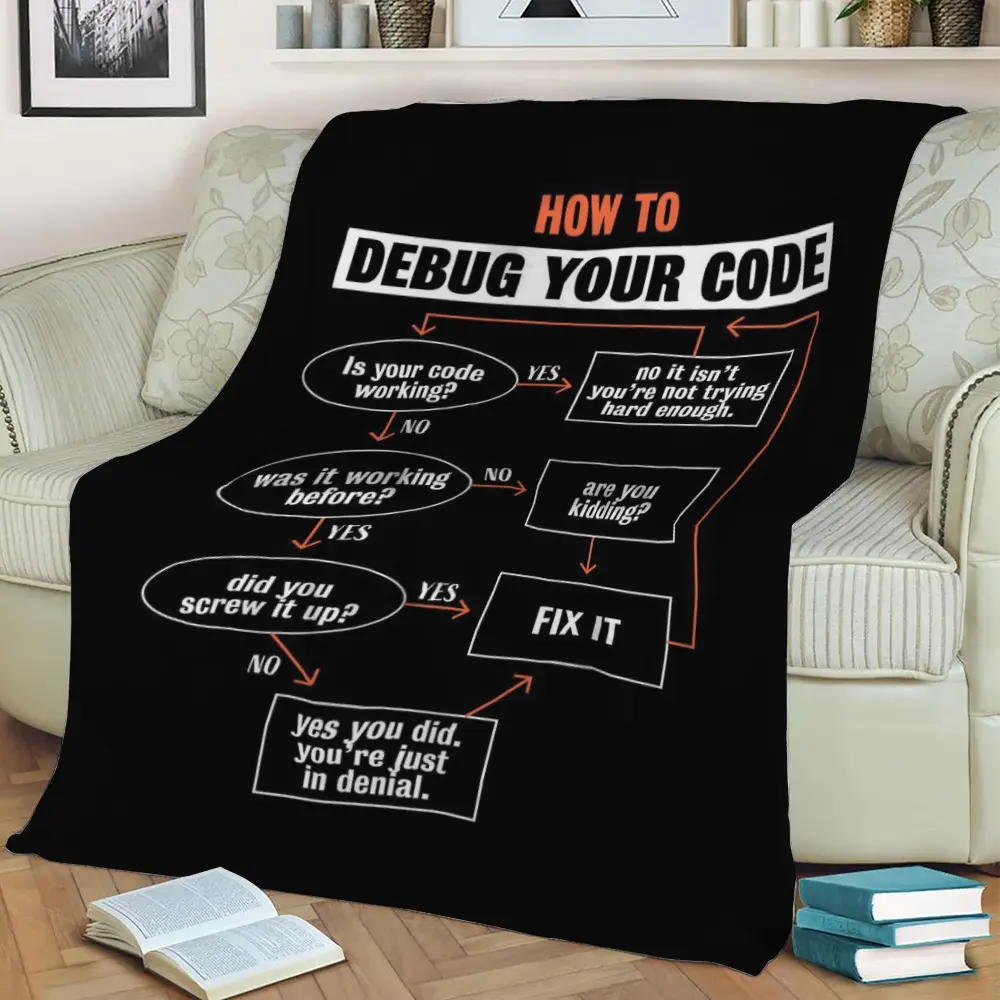 How To Debug Your Code Fleece Throw Blanket Meaningful Gift For Halloween Christmas