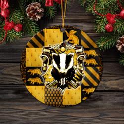 Hufflepuff Harry Potter Mica Ornament Perfect Gift For Holiday Perfect And Unique Gifts For Family On Christmas