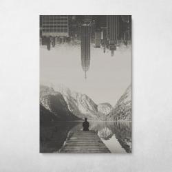 Mountain City Wall Art Canvas Meaning Gift For Birthday Christmas