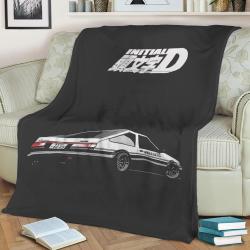 Initial D Fleece Throw Blanket Meaningful Gift For Halloween Christmas