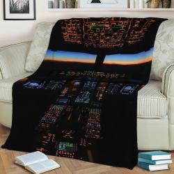 Inside The Cockpit Fleece Throw Blanket Meaningful Gift For Halloween Christmas