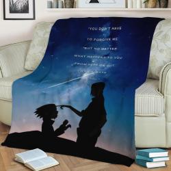 Itachi Uchiha Sasuke Quote Fleece Throw Blanket Meaningful Gift For Halloween Christmas