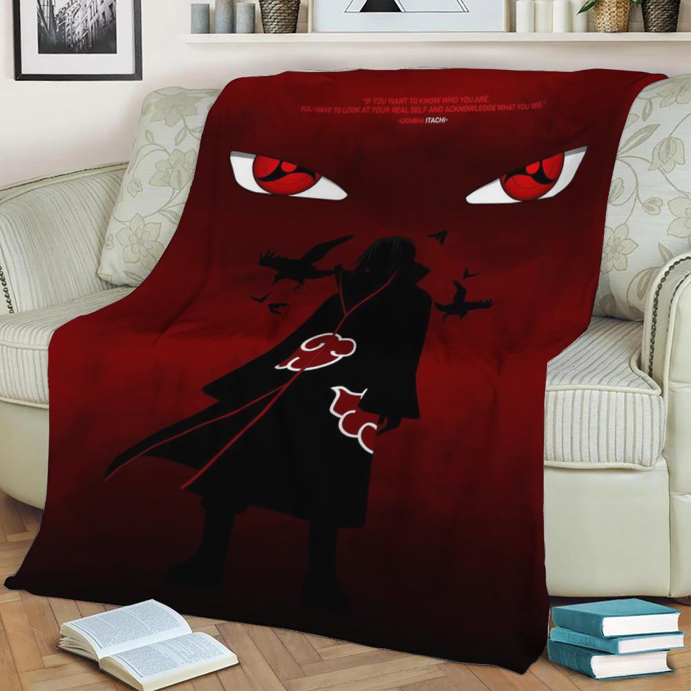 Itachi Uchiha Sharingan Fleece Throw Blanket Meaningful Gift For Halloween Christmas
