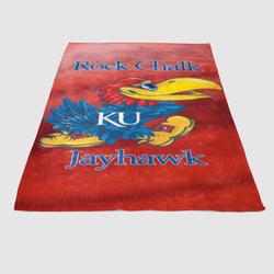 Jayhawks2 Soft Fleece Blanket Meaningful Gift For Halloween Christmas