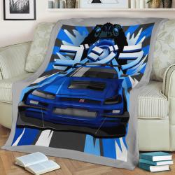 Jdm Legend Skyline Fleece Throw Blanket Meaningful Gift For Halloween Christmas