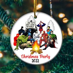 Jesus Superheroes And That s How I Saved The World Ornament Perfect And Unique Gifts For Family On Christmas