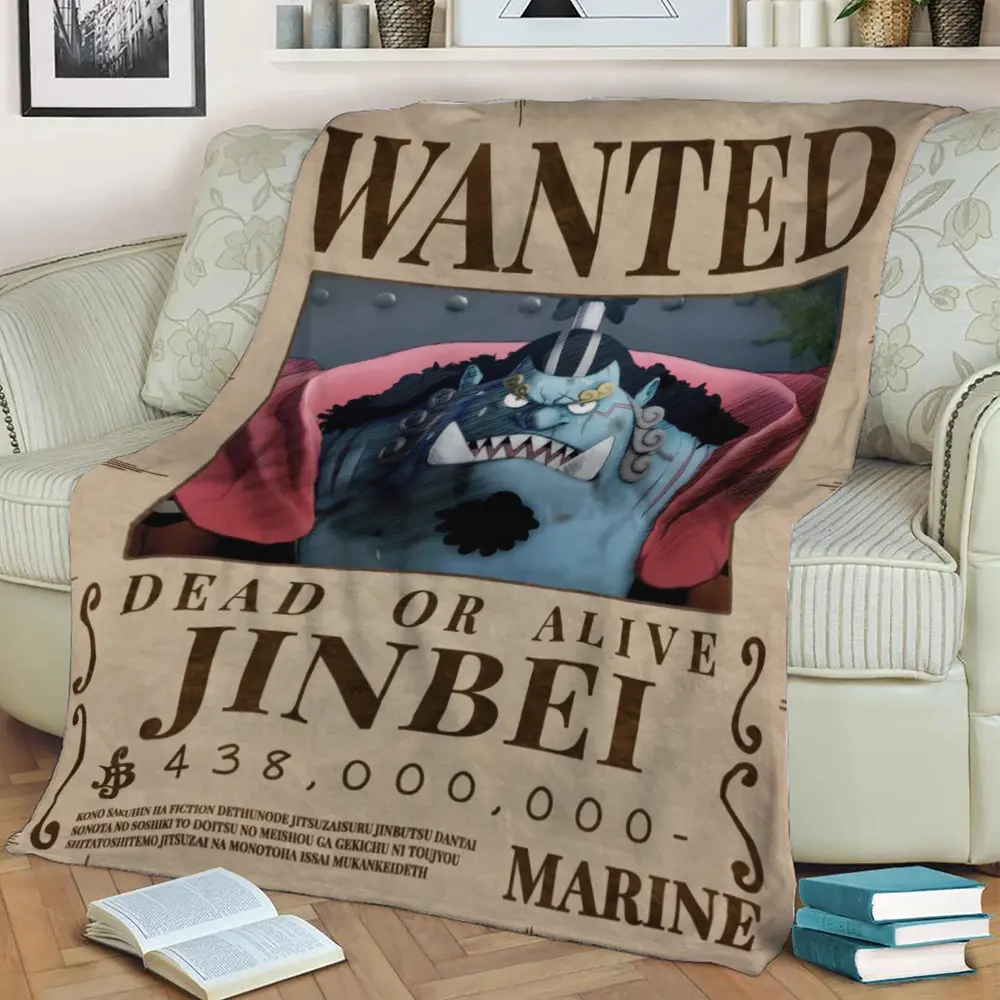 Jinei Bounty Wanted Poster Fleece Throw Blanket Meaningful Gift For Halloween Christmas