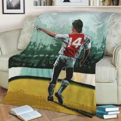 Johan Cruyff Fleece Throw Blanket Meaningful Gift For Halloween Christmas