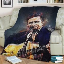 Johnny Cash New 2 Fleece Throw Blanket Meaningful Gift For Halloween Christmas