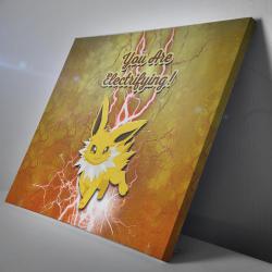 Jolteon Electrifying Pokemon Canvas Print Wall Art Canvas Christmas Gift For Son Daughter