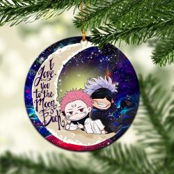 Jujutsu Kaisen Gojo Sakuna Chibi Anime Love You To The Moon Galaxy Mica Circle Ornament Perfect Gifts For Family On Christmas