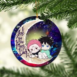 Jujutsu Kaisen Gojo Sakuna Love You To The Moon Galaxy Mica Circle Ornament Perfect Gifts For Family On Christmas