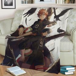 Kageyama Haikyuu Fleece Throw Blanket Meaningful Gift For Halloween Christmas
