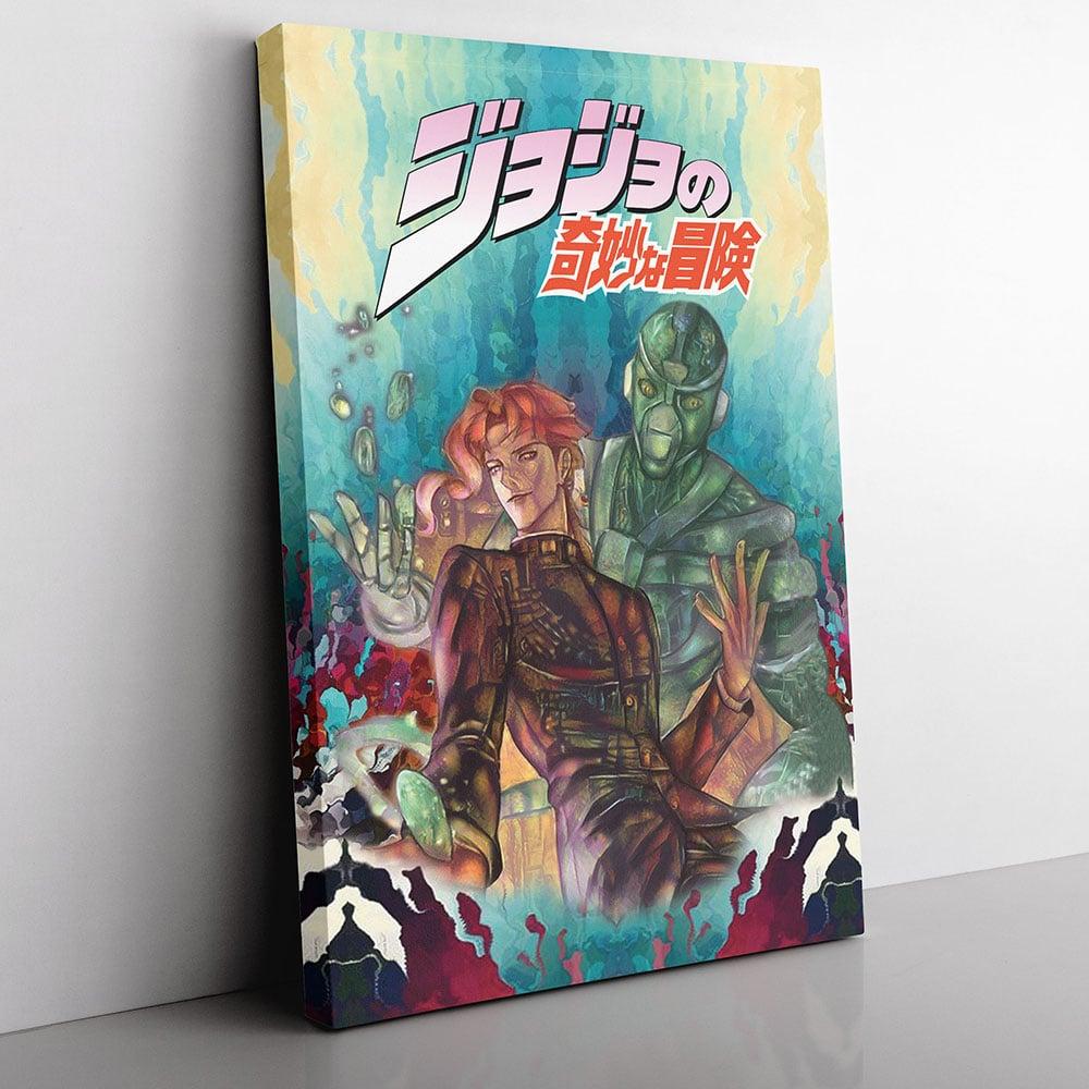 Kakyoin Hierophant Green Jojo’s Bizarre Adventure Canvas Print Wall Art Canvas Christmas Gift For Son Daughter