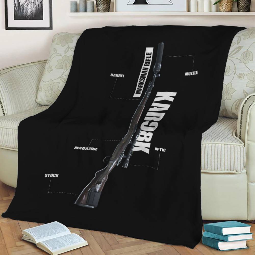 Kar98K Fleece Throw Blanket Meaningful Gift For Halloween Christmas