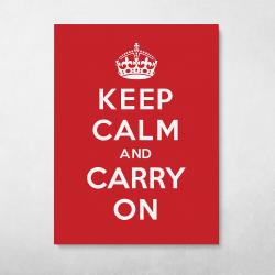Keep Calm And Carry On Wall Art Canvas Meaning Gift For Birthday Christmas