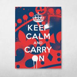 Keep Calm And Carry On - Graffiti Wall Art Canvas Meaning Gift For Birthday Christmas