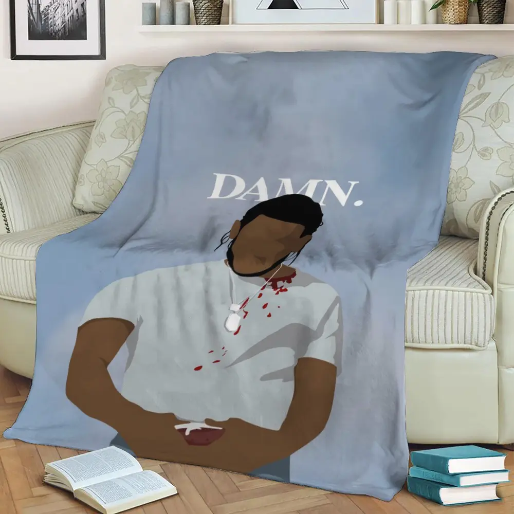 Kendrick Lamar Damn Fleece Throw Blanket Meaningful Gift For Halloween Christmas