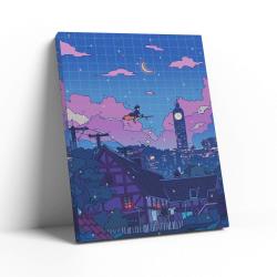 Kiki's Night Flight Wall Art Canvas Christmas Gift For Son Daughter