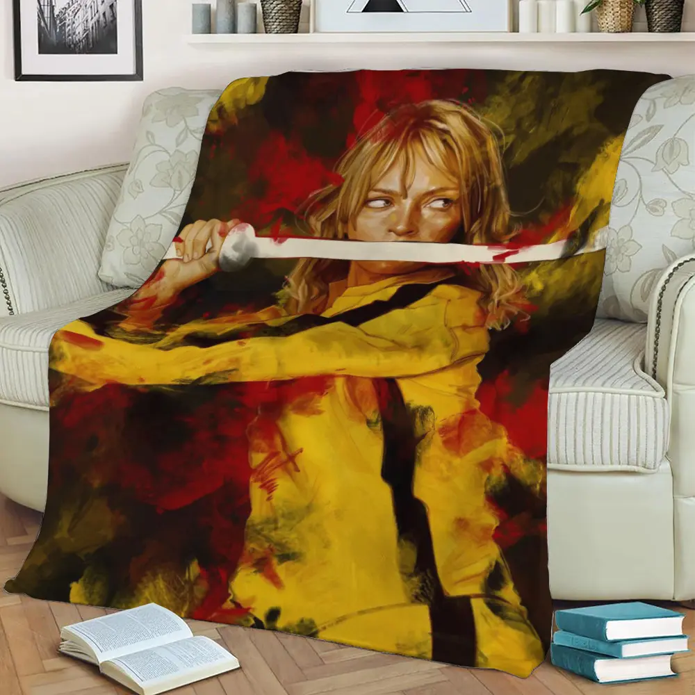 Kill Bill Fleece Throw Blanket Meaningful Gift For Halloween Christmas