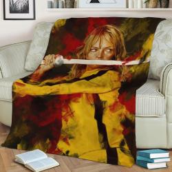 Kill Bill Fleece Throw Blanket Meaningful Gift For Halloween Christmas
