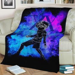 Killua Hunter X Hunter Fleece Throw Blanket Meaningful Gift For Halloween Christmas