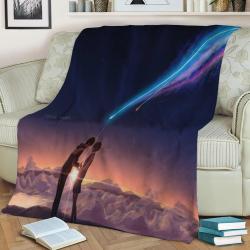 Kimi No Na Wa Fleece Throw Blanket Meaningful Gift For Halloween Christmas