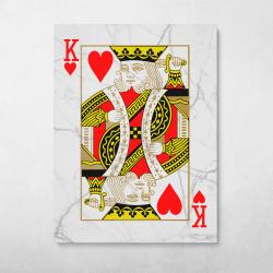 King of Hearts Wall Art Canvas Meaning Gift For Birthday Christmas