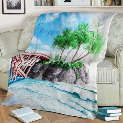 Kingdom Hearts Islands Fleece Throw Blanket Meaningful Gift For Halloween Christmas