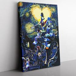 Kingdom Hearts Starry Night Canvas Print Wall Art Canvas Christmas Gift For Son Daughter