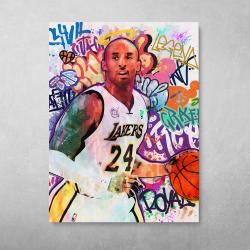 Kobe Graffiti Wall Art Canvas Meaning Gift For Birthday Christmas