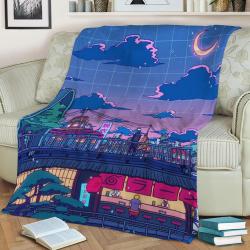 Konoha Fleece Throw Blanket Meaningful Gift For Halloween Christmas