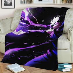 Kutukan Gojo Fleece Throw Blanket Meaningful Gift For Halloween Christmas