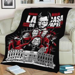 La Casa De Papel Fleece Throw Blanket Meaningful Gift For Halloween Christmas