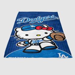 La Dodgers Hello Kitty Soft Fleece Blanket Meaningful Gift For Halloween Christmas