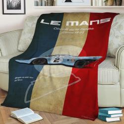 Le Mans Vintage P Fleece Throw Blanket Meaningful Gift For Halloween Christmas