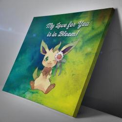 Leafeon Bloom Pokemon Canvas Print Wall Art Canvas Christmas Gift For Son Daughter