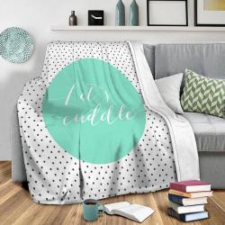 Lets Cuddle Fleece Throw Blanket Meaningful Gift For Halloween Christmas