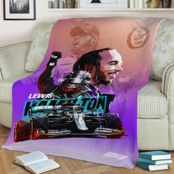 Lewis Hamilton 7Th Title Fleece Throw Blanket Meaningful Gift For Halloween Christmas