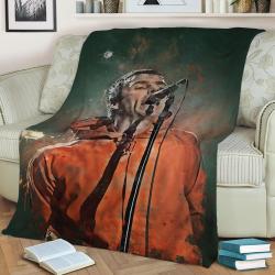 Liam Gallagher Vintage Fleece Throw Blanket Meaningful Gift For Halloween Christmas
