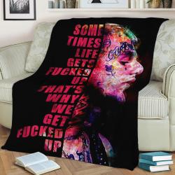 Lil Peep Quote Fleece Throw Blanket Meaningful Gift For Halloween Christmas